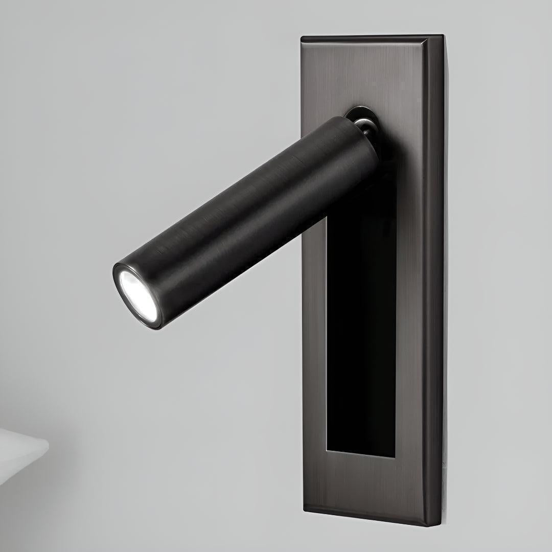 Embedded Recessed Bed Side Wall Light For Reading With Adjustable Head