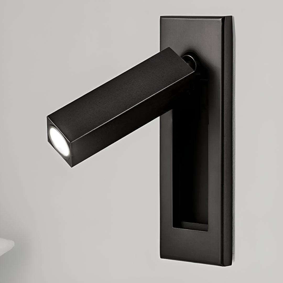 Embedded Recessed Bed Side Wall Light For Reading With Adjustable Head