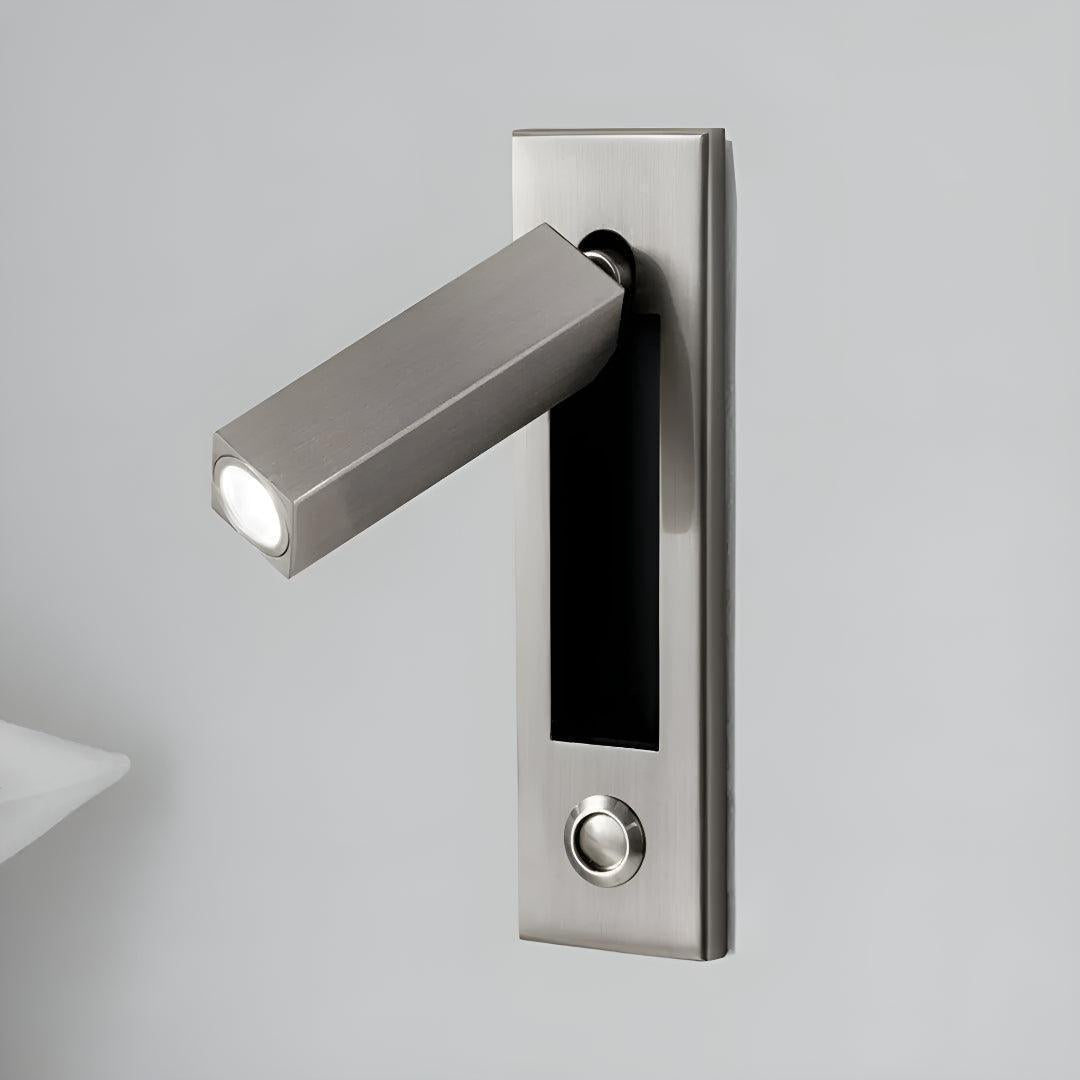 Embedded Recessed Bed Side Wall Light For Reading With Adjustable Head