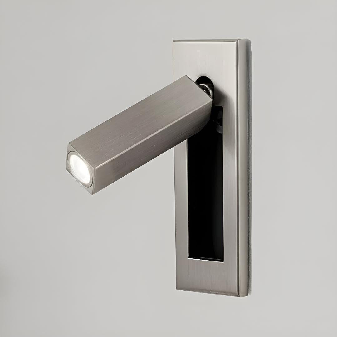 Embedded Recessed Bed Side Wall Light For Reading With Adjustable Head