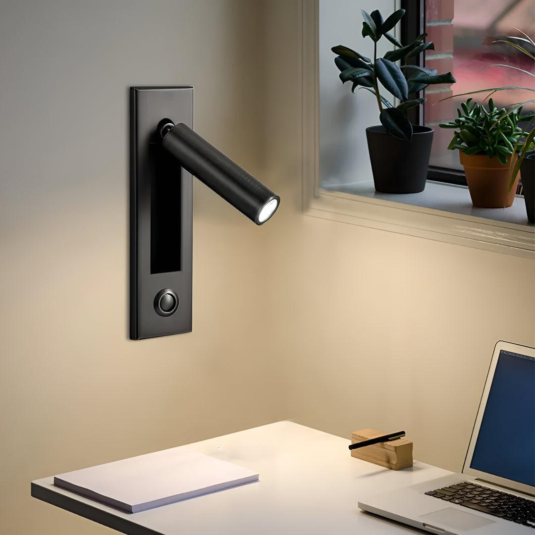 Embedded Recessed Bed Side Wall Light For Reading With Adjustable Head
