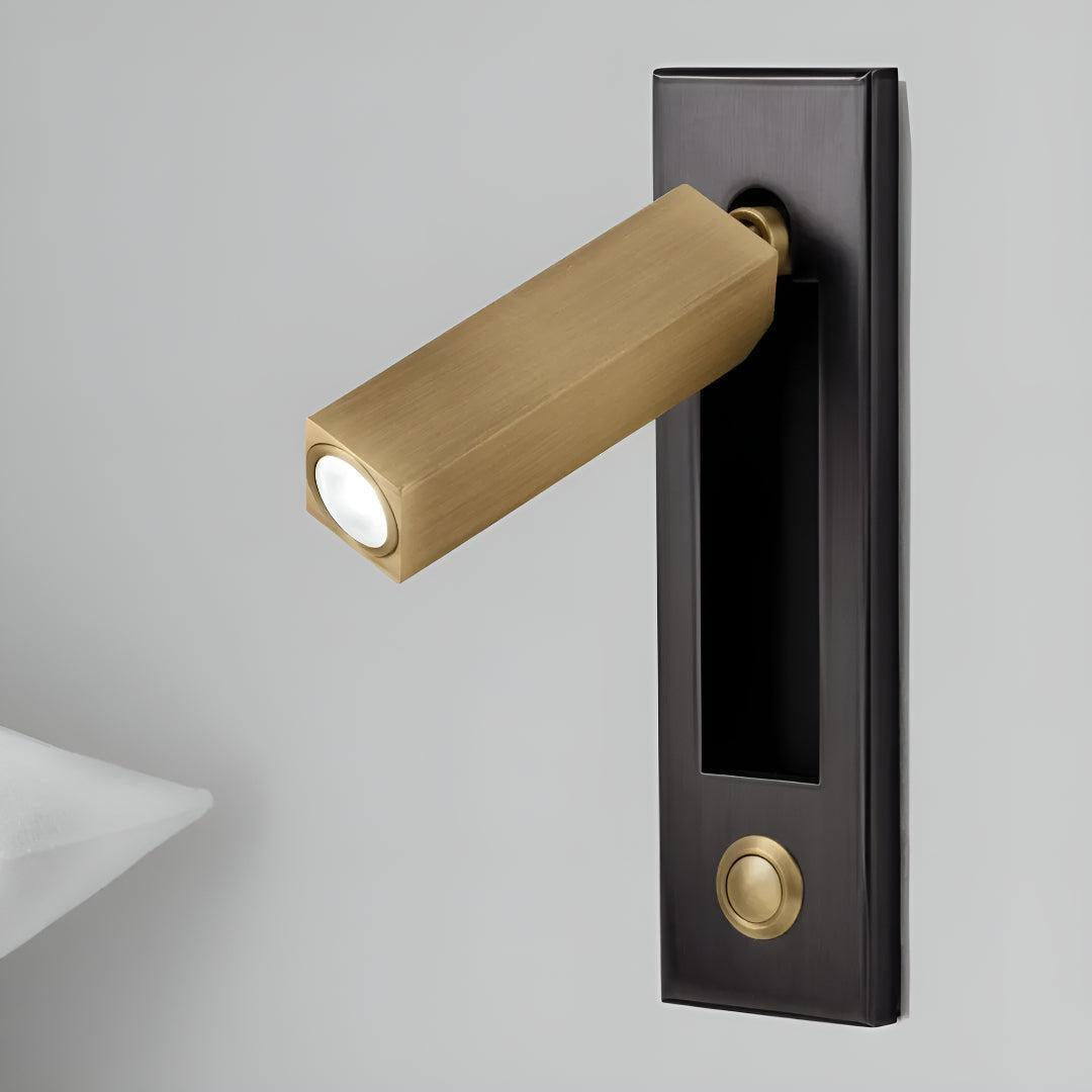 Embedded Recessed Bed Side Wall Light For Reading With Adjustable Head