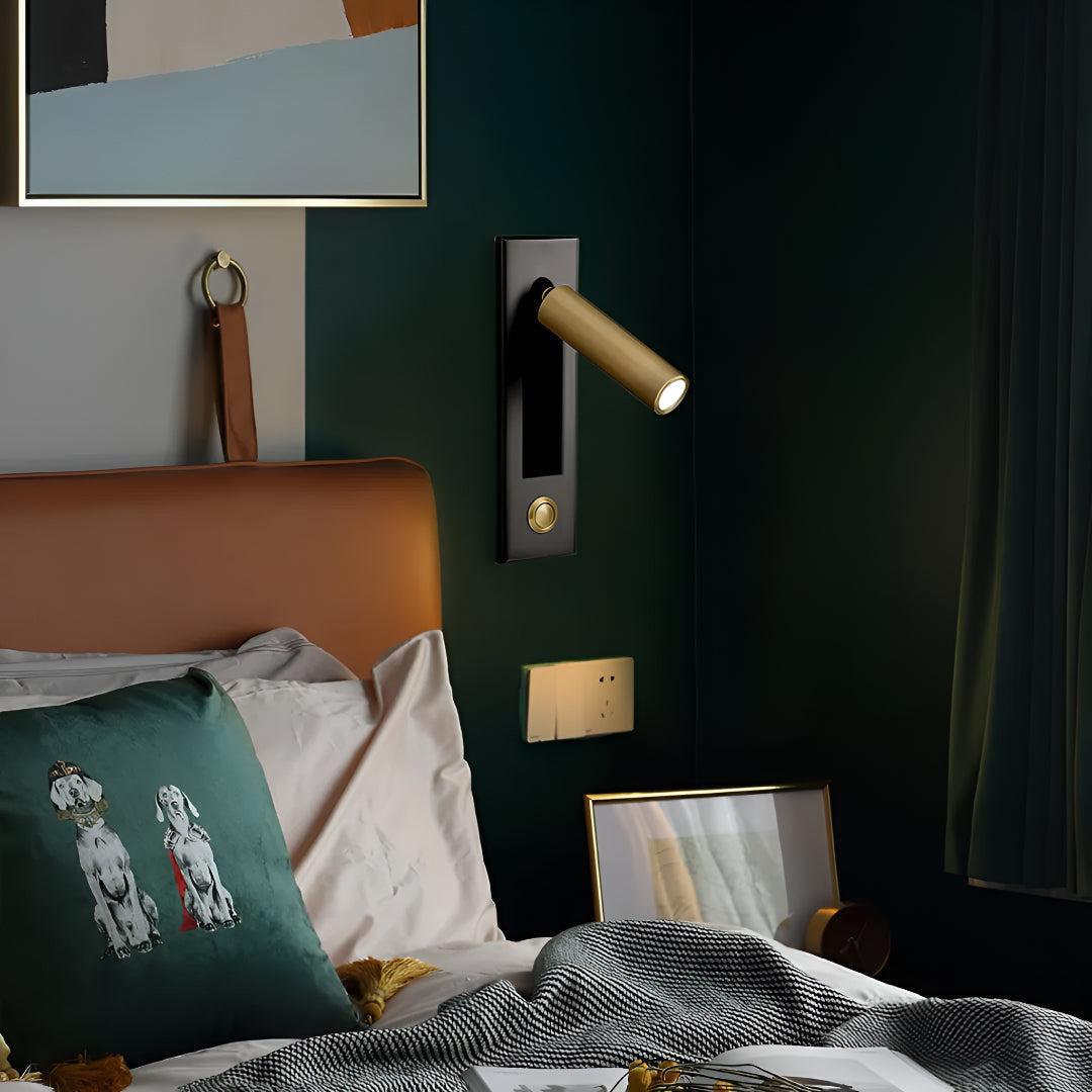 Embedded Recessed Bed Side Wall Light For Reading With Adjustable Head