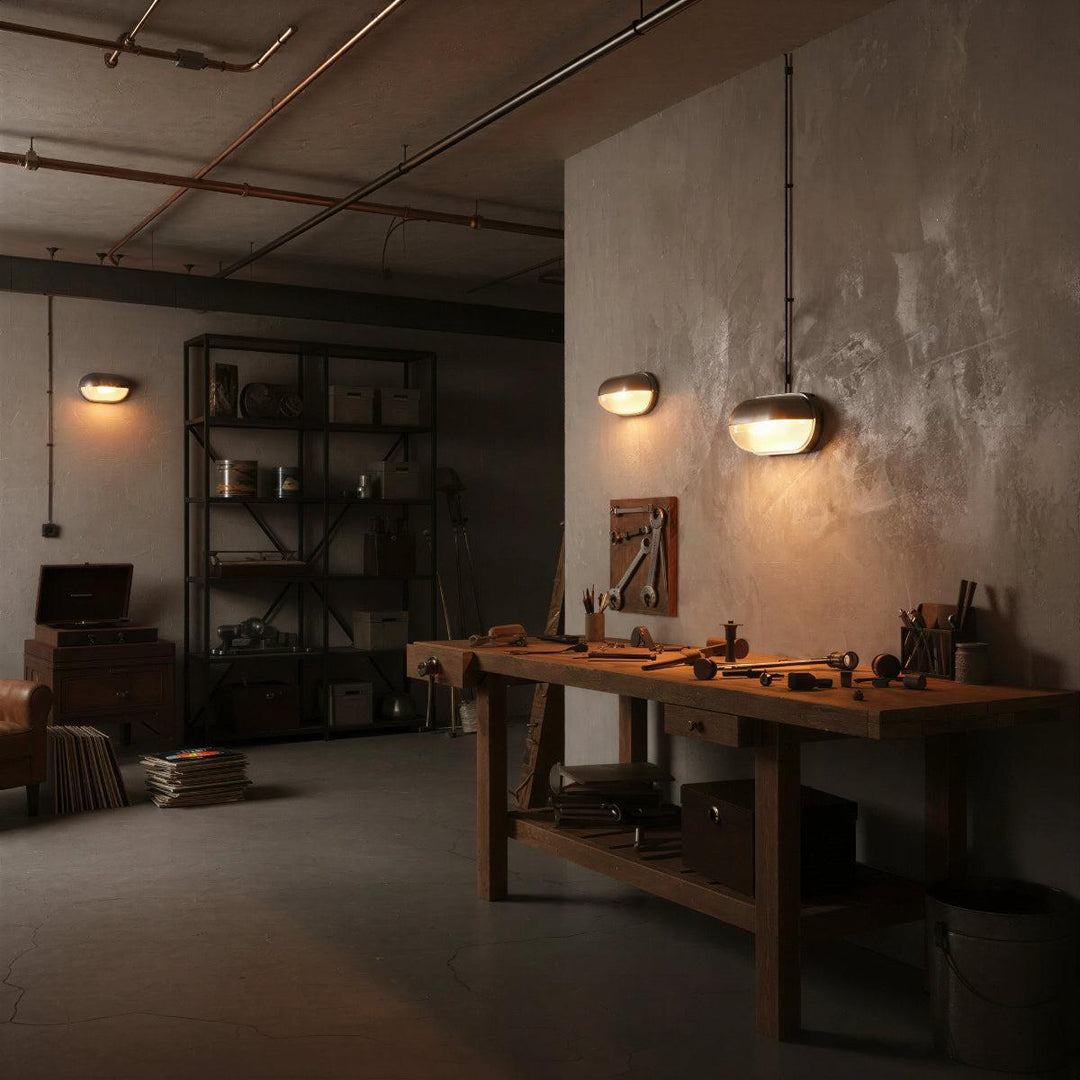 Exterior Outdoor Wall Light Lantern With Industrial Retro Style