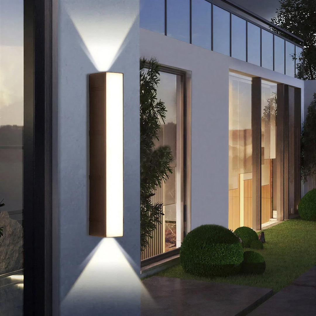 Exterior Wall Light With Up Down Facade Illumination
