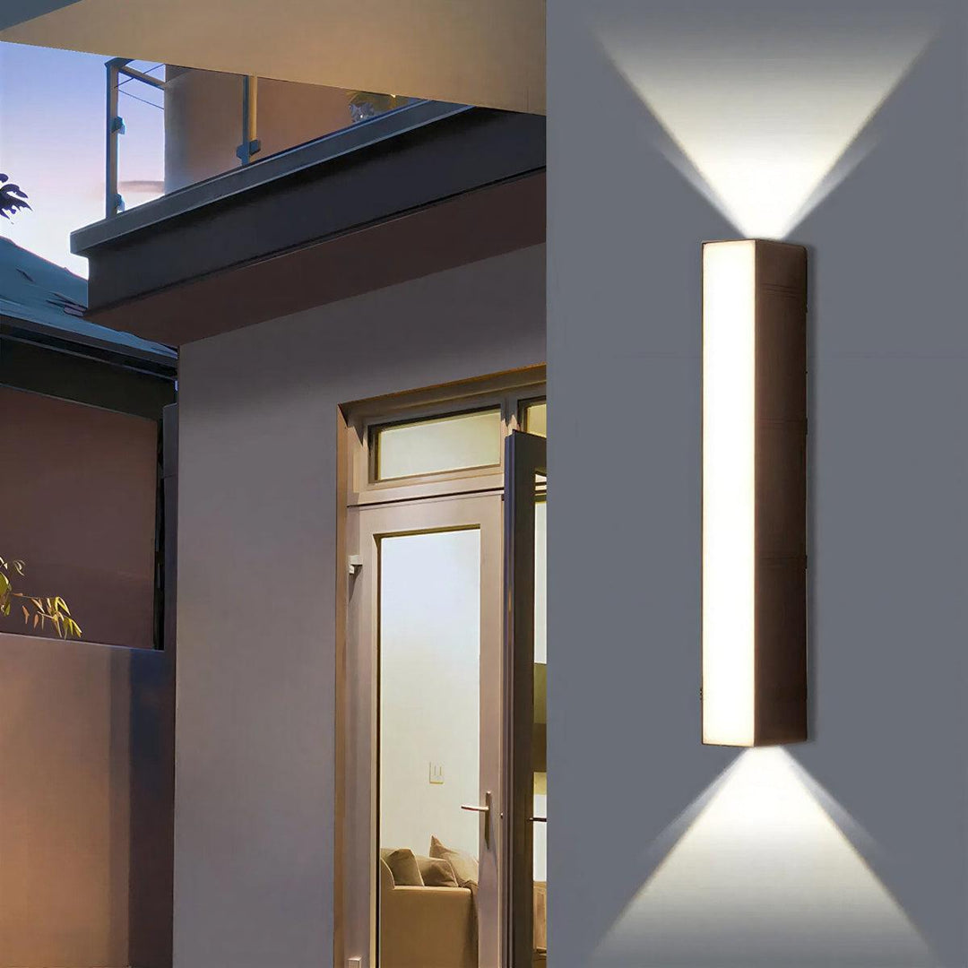 Exterior Wall Light With Up Down Facade Illumination