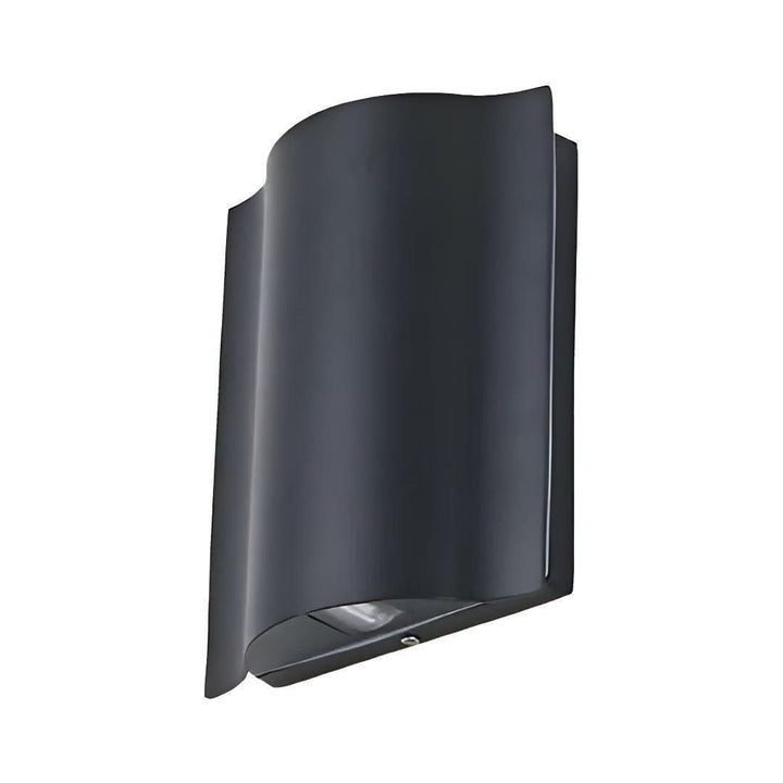 Exterior Waved Curved Wall Light With Up And Down Lighting