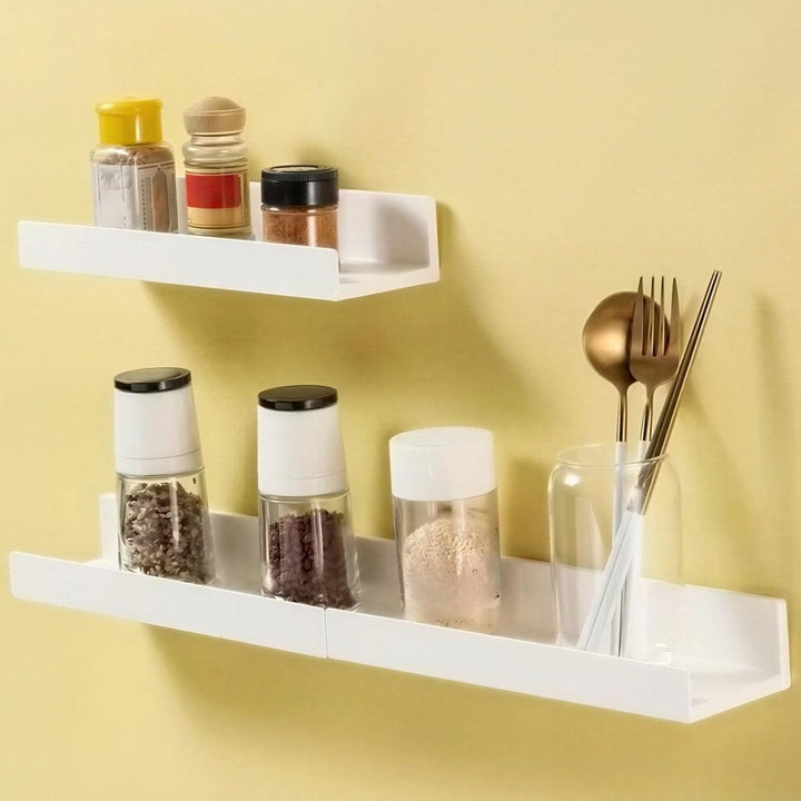 Floating Wall Mounted Shelves With Adhesive No Drill Application