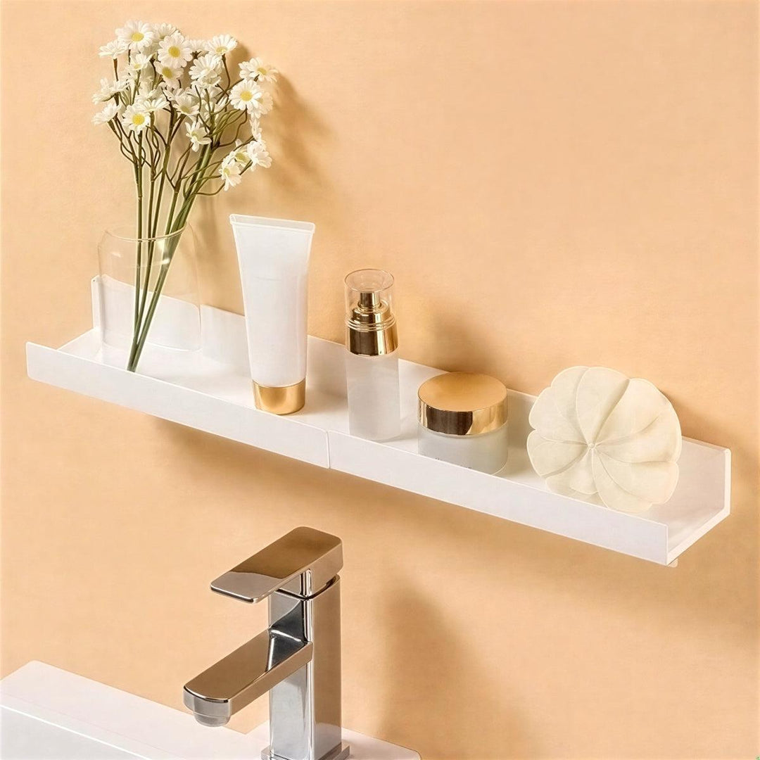 Floating Wall Mounted Shelves With Adhesive No Drill Application