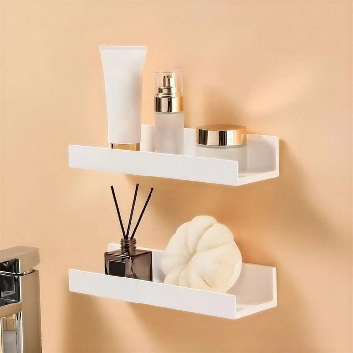 Floating Wall Mounted Shelves With Adhesive No Drill Application