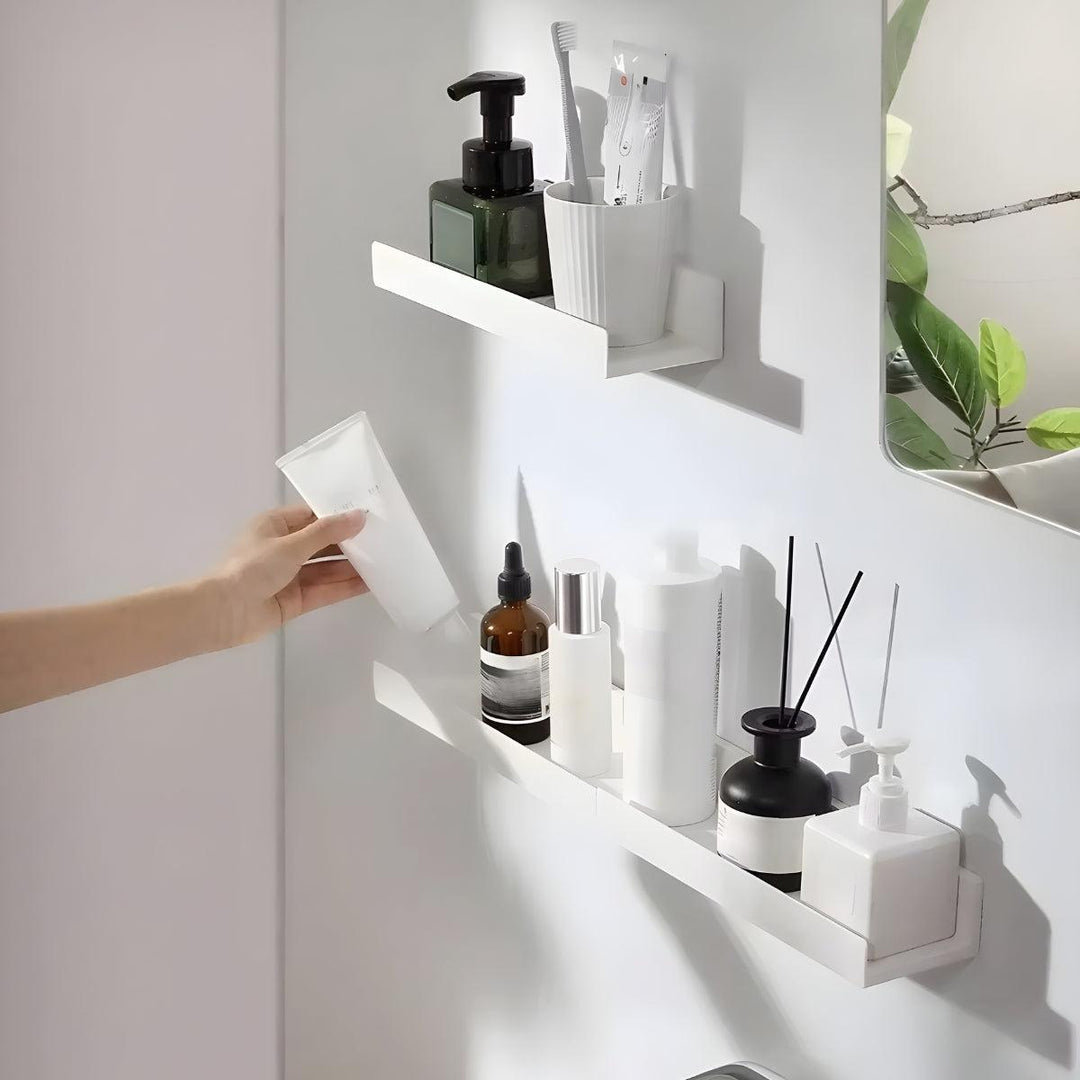 Floating Wall Mounted Shelves With Adhesive No Drill Application