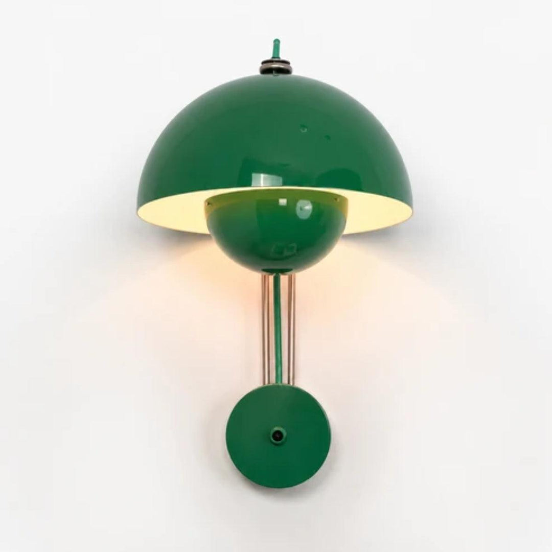 Flowerpot Styled Wall Sconce Light With Double Dome Shade