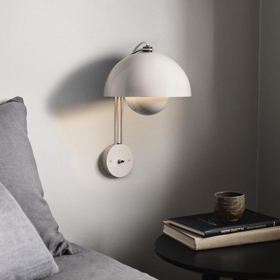 Flowerpot Styled Wall Sconce Light With Double Dome Shade