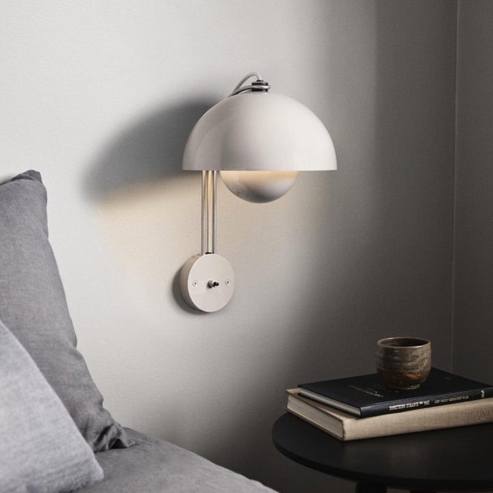 Flowerpot Styled Wall Sconce Light With Double Dome Shade