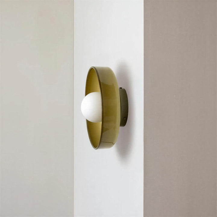 Flush Mount Bauhaus Styled Ceiling Light With Ambient Glow
