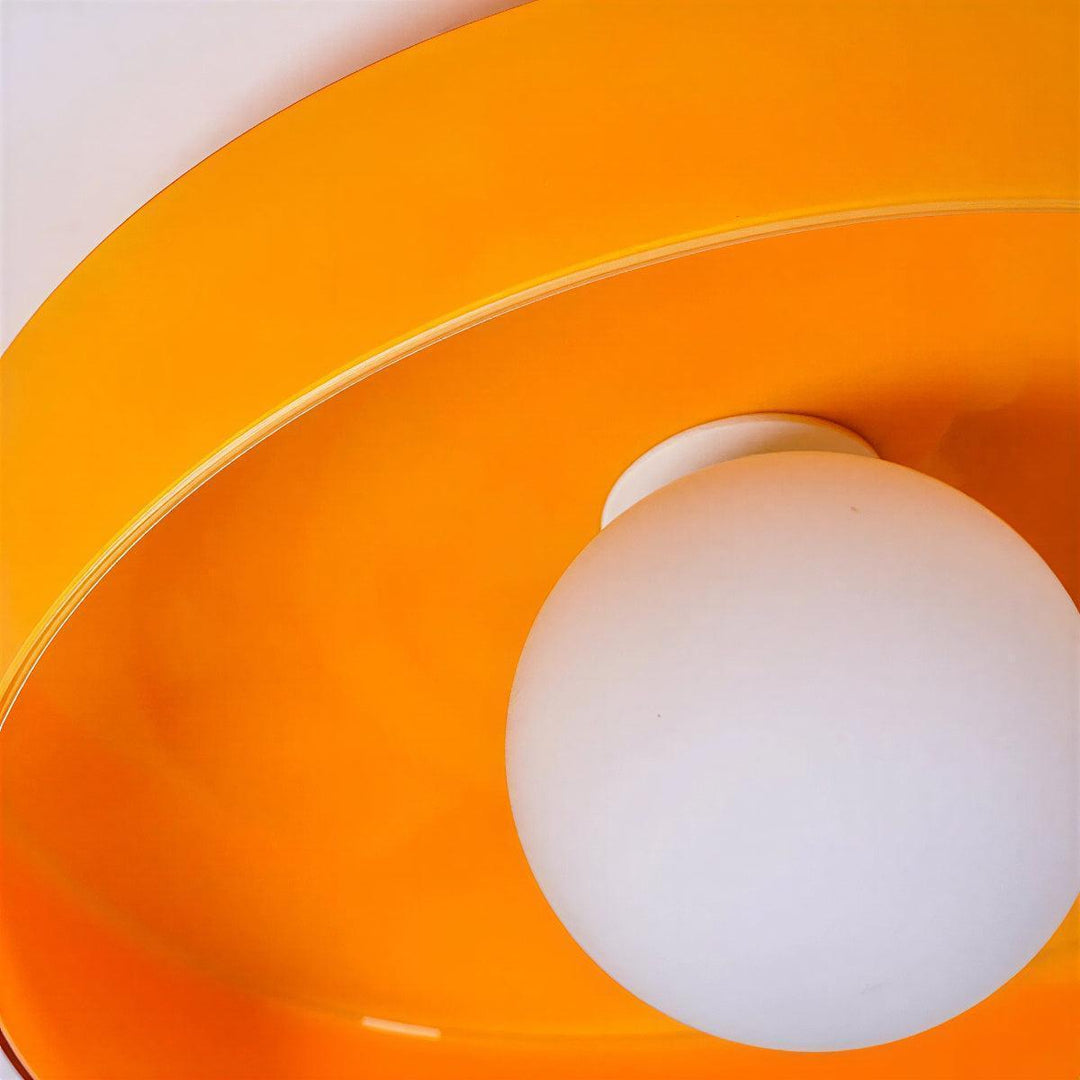 Flush Mount Bauhaus Styled Ceiling Light With Ambient Glow