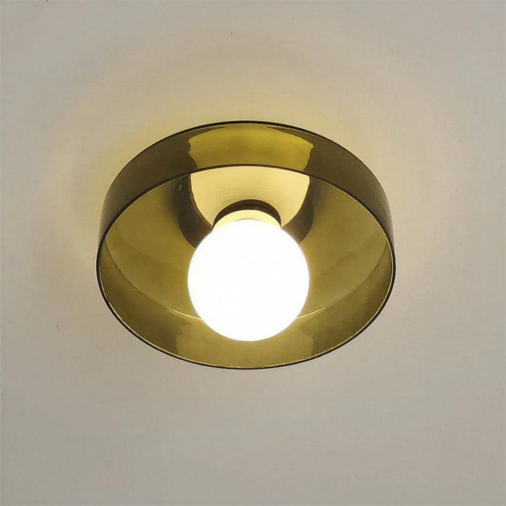 Flush Mount Bauhaus Styled Ceiling Light With Ambient Glow