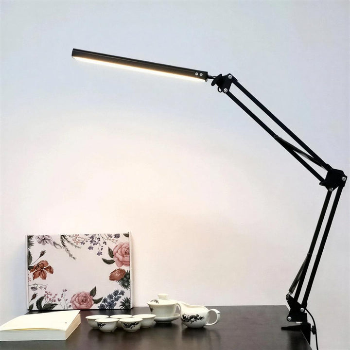 Foldable Dimmable Desk Lamp Light With Adjustable Swing Arm