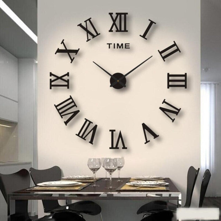Frameless Wall Clock With Silent Contemporary Numerical Design