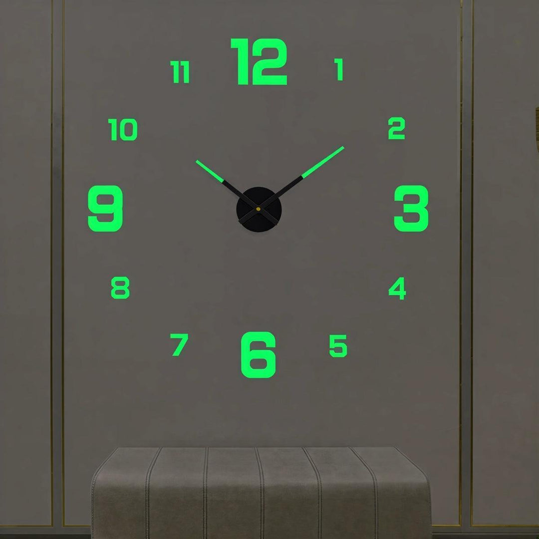 Frameless Wall Clock With Silent Contemporary Numerical Design