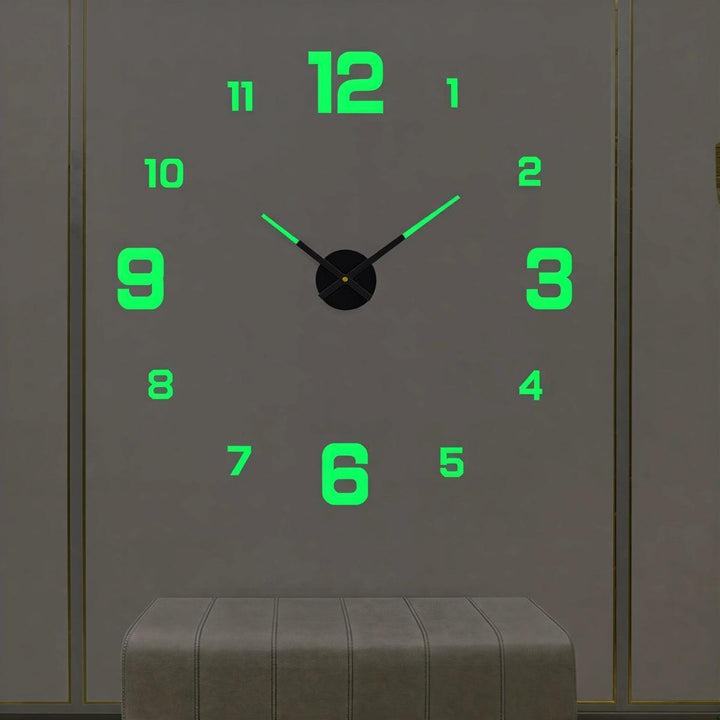 Frameless Wall Clock With Silent Contemporary Numerical Design