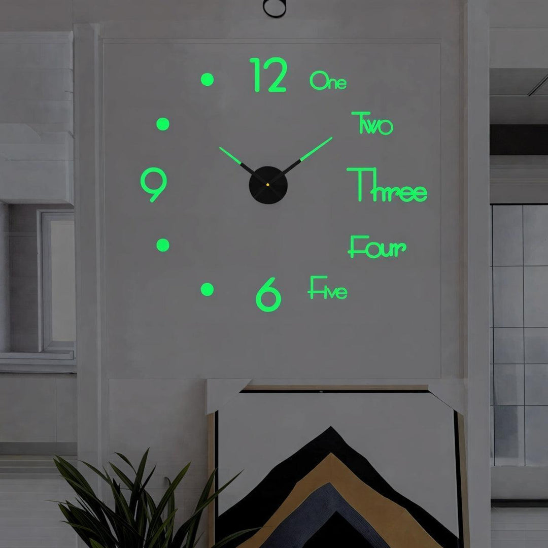 Frameless Wall Clock With Silent Contemporary Numerical Design