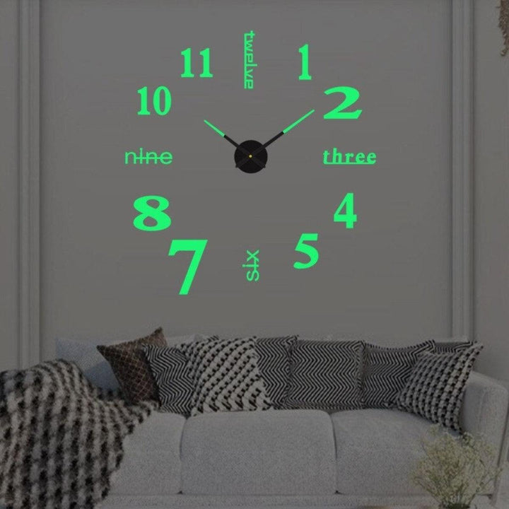 Frameless Wall Clock With Silent Contemporary Numerical Design