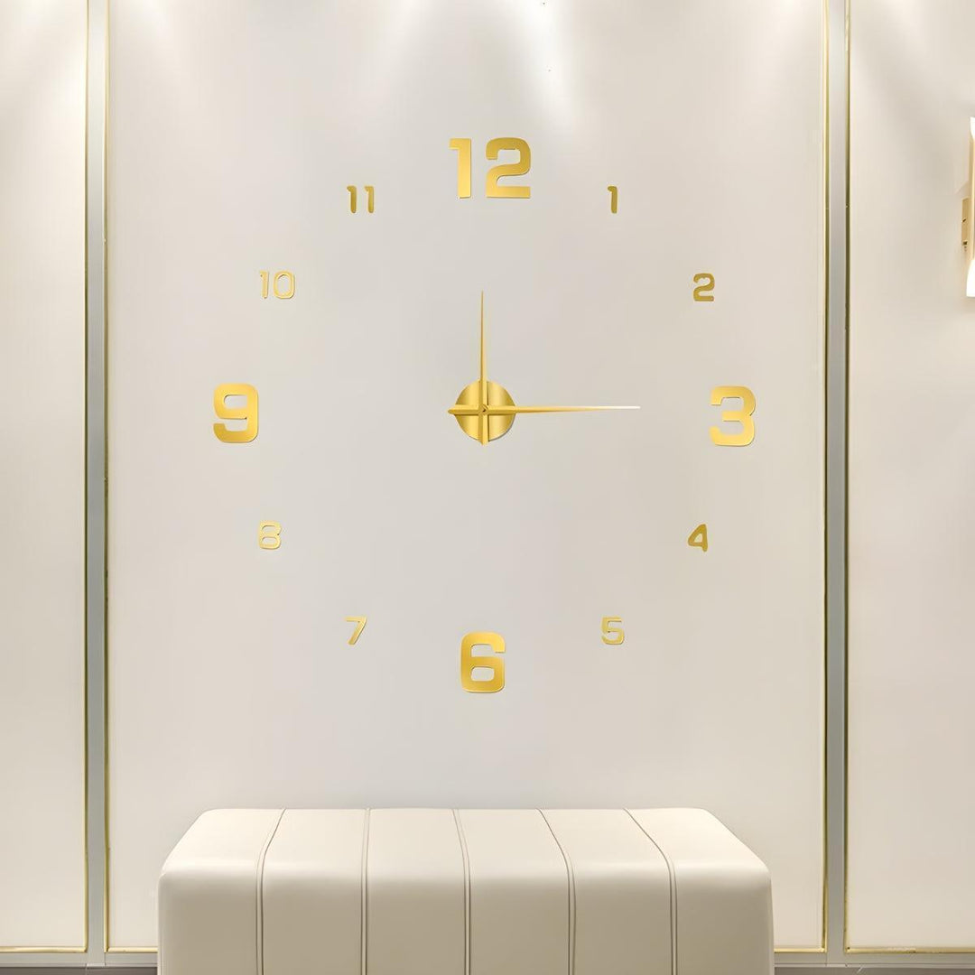 Frameless Wall Clock With Silent Contemporary Numerical Design