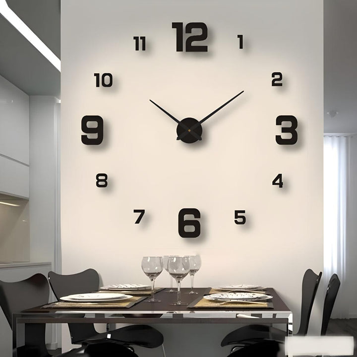 Frameless Wall Clock With Silent Contemporary Numerical Design