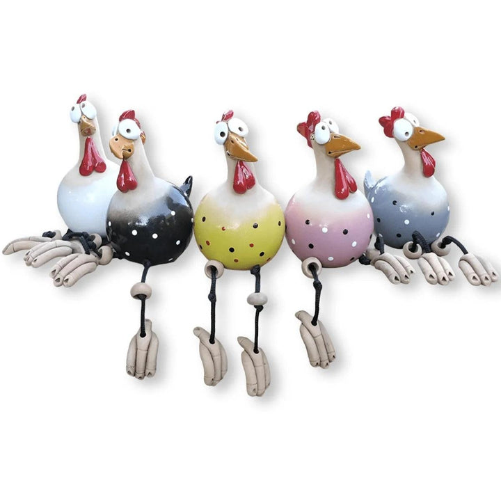 Funny Outdoor Chicken Garden Ornament With Expressive Googly Eyes