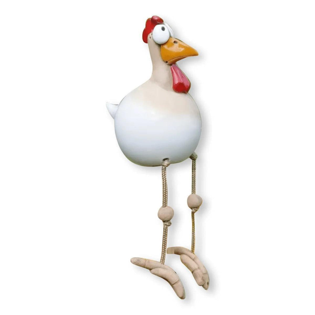 Funny Outdoor Chicken Garden Ornament With Expressive Googly Eyes