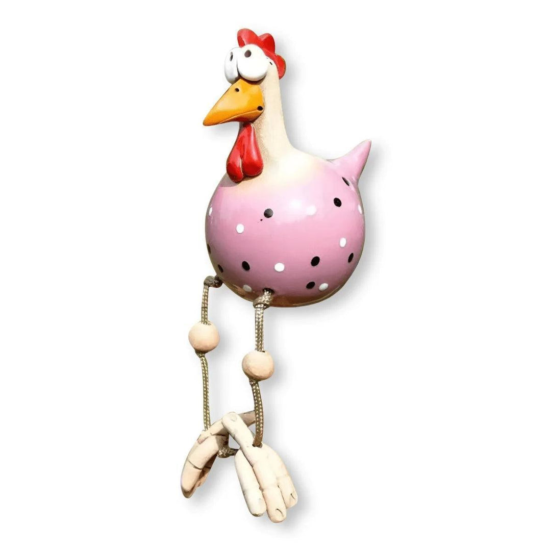 Funny Outdoor Chicken Garden Ornament With Expressive Googly Eyes