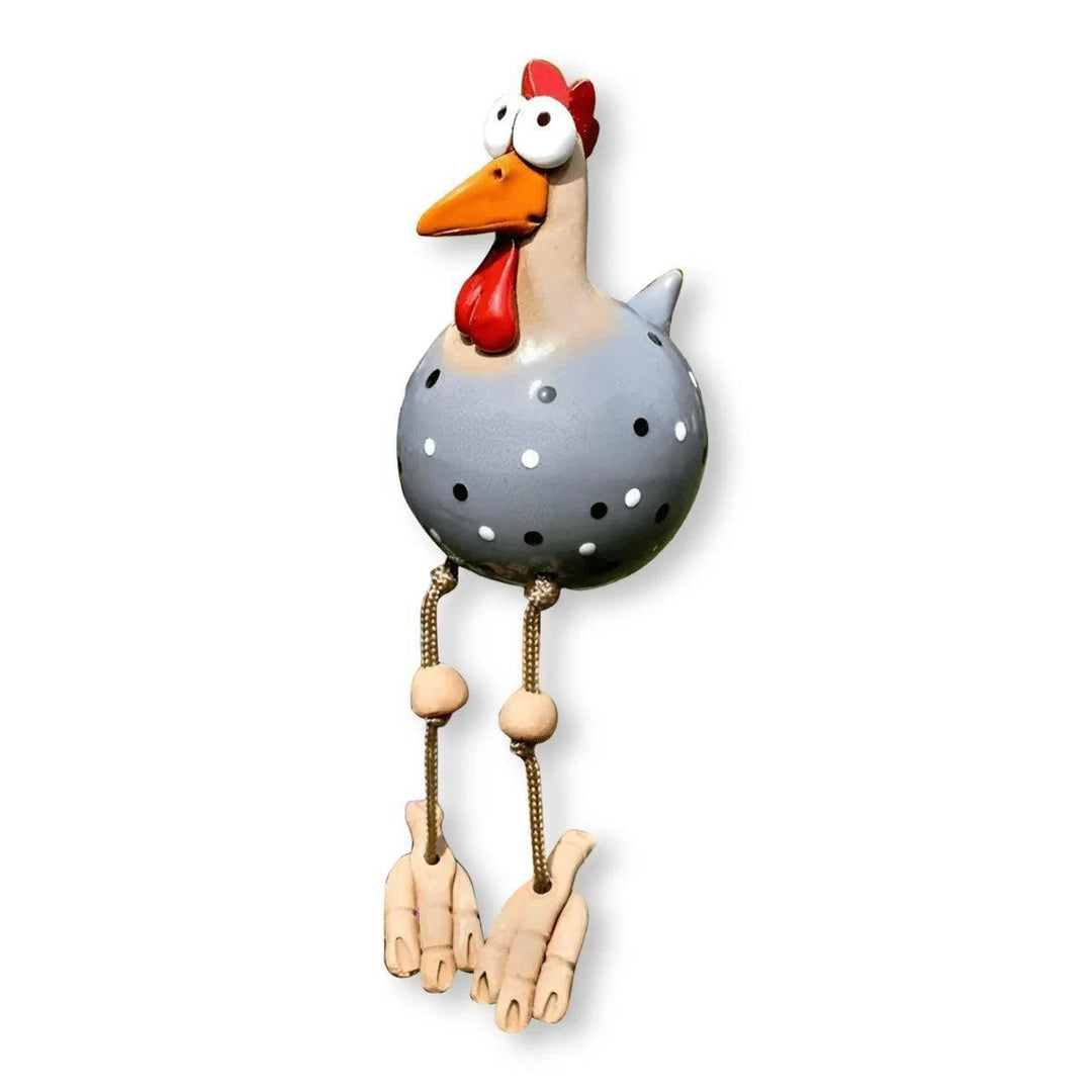 Funny Outdoor Chicken Garden Ornament With Expressive Googly Eyes