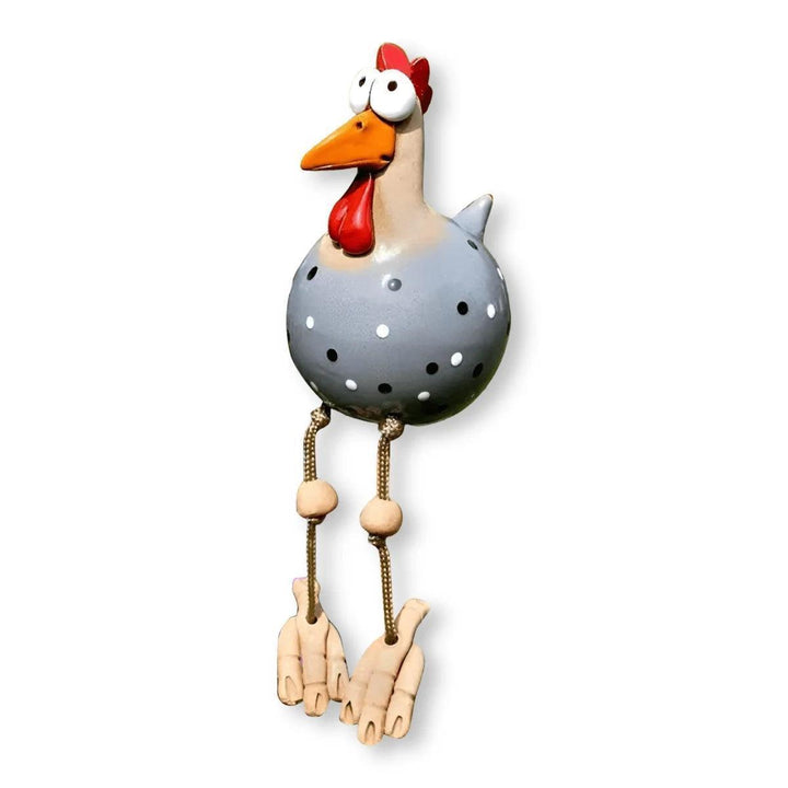 Funny Outdoor Chicken Garden Ornament With Expressive Googly Eyes