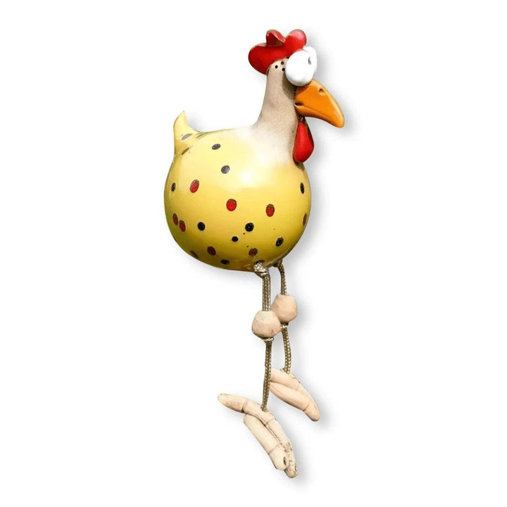 Funny Outdoor Chicken Garden Ornament With Expressive Googly Eyes