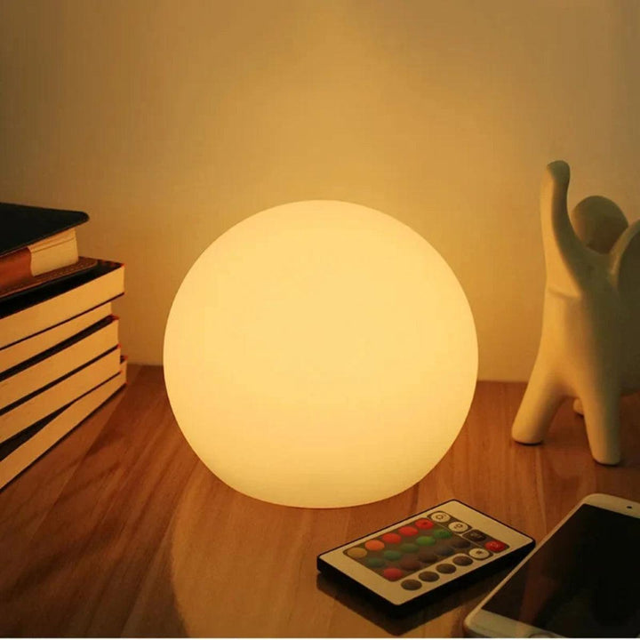 Globe Styled Cordless Rechargeable Table Lamp With Remote Control Dimming