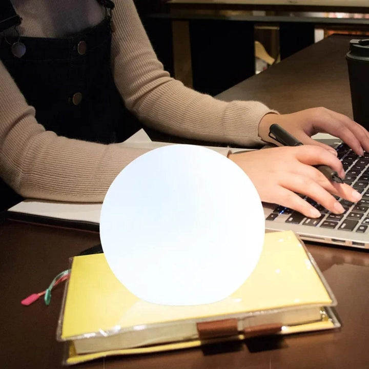 Globe Styled Cordless Rechargeable Table Lamp With Remote Control Dimming
