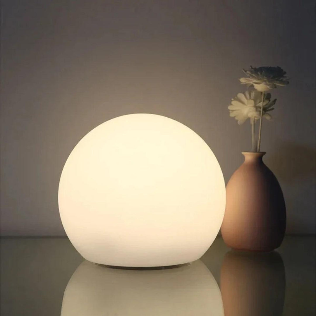 Globe Styled Cordless Rechargeable Table Lamp With Remote Control Dimming