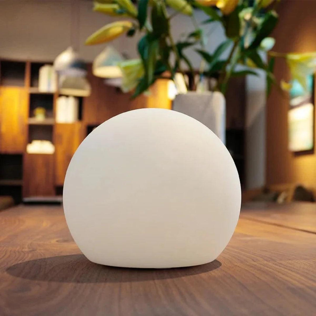 Globe Styled Cordless Rechargeable Table Lamp With Remote Control Dimming