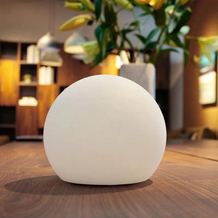 Globe Styled Cordless Rechargeable Table Lamp With Remote Control Dimming