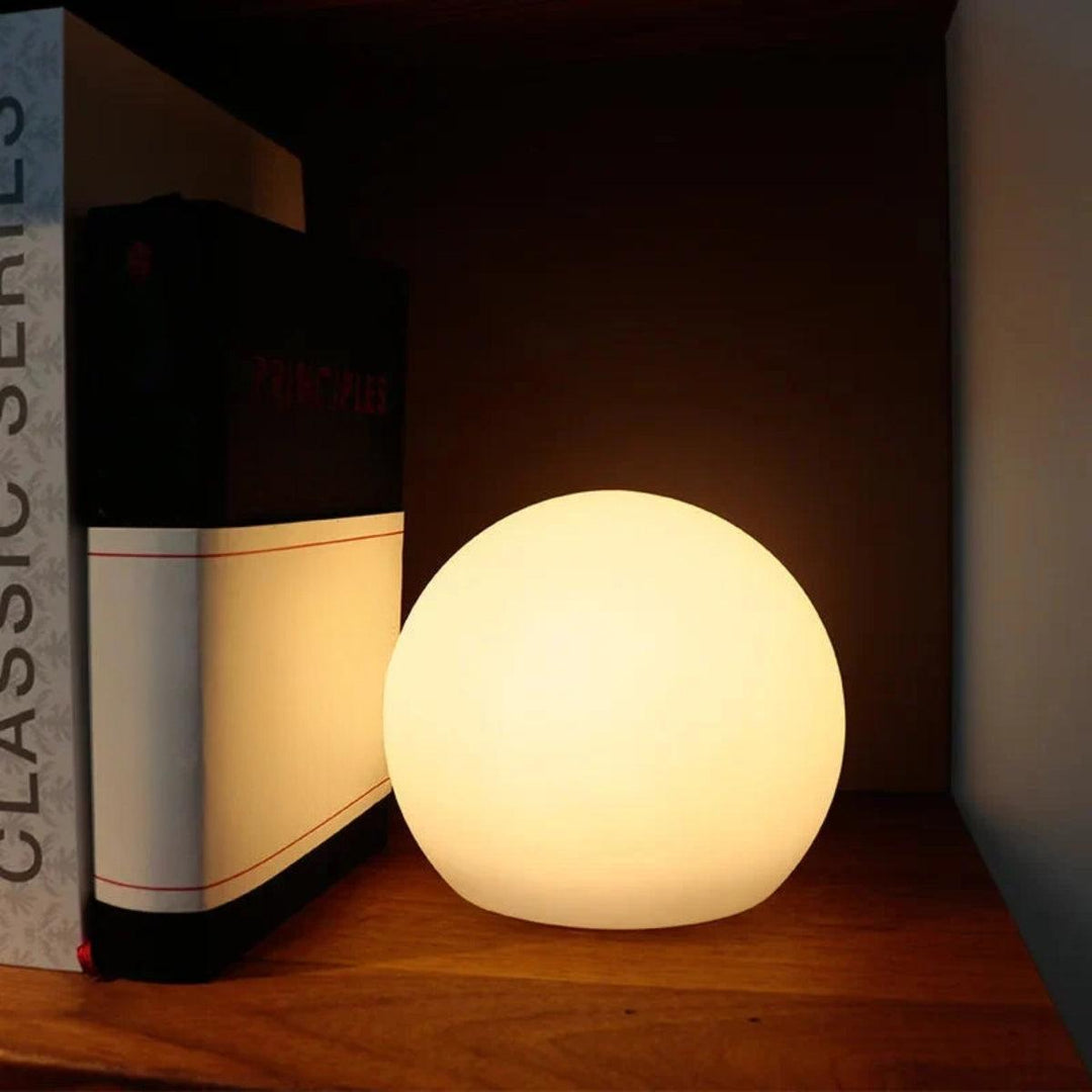 Globe Styled Cordless Rechargeable Table Lamp With Remote Control Dimming