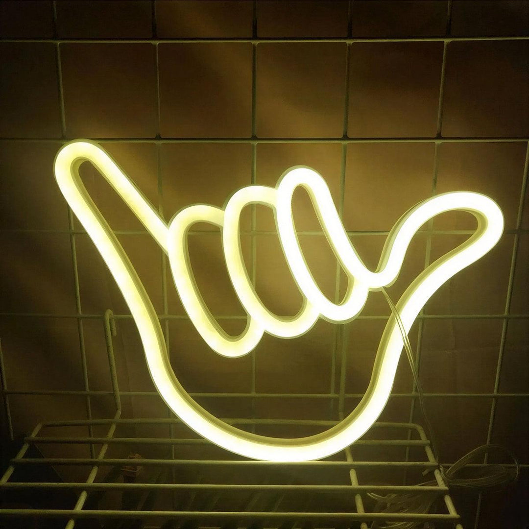Hang Loose Shaka Neon Sign Light