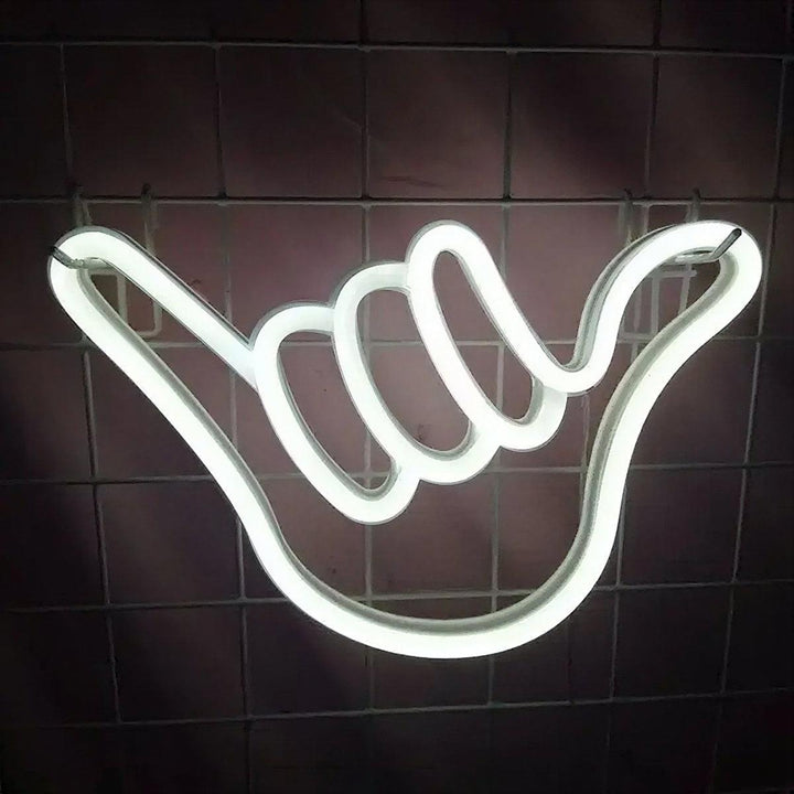 Hang Loose Shaka Neon Sign Light