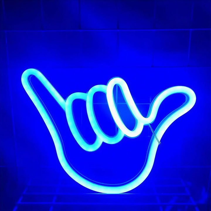 Hang Loose Shaka Neon Sign Light