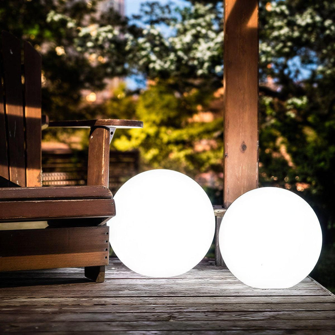 Indoor And Outdoor Globe Floor Lamp With Remote Control