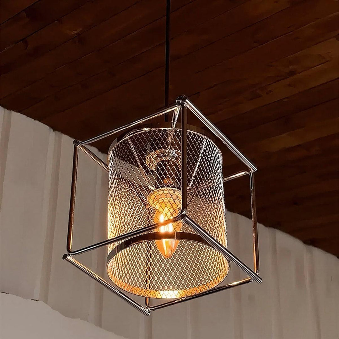 Industrial Metal Caged Kitchen Pendant Lighting