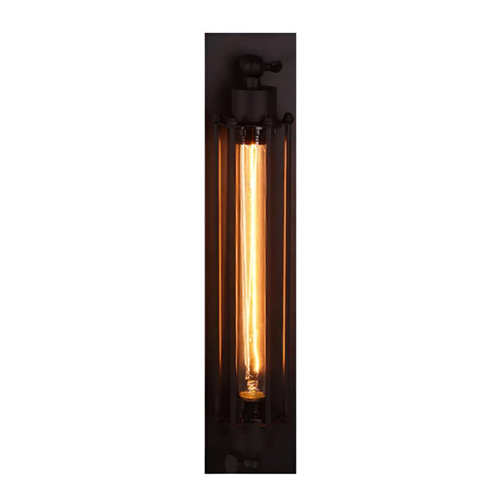 Industrial Vintage Wall Light With Cage Design