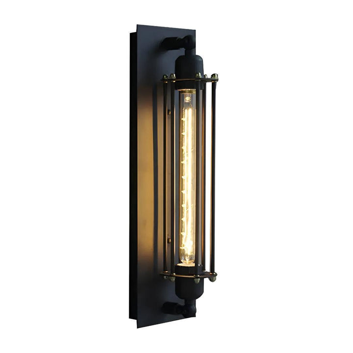 Industrial Vintage Wall Light With Cage Design