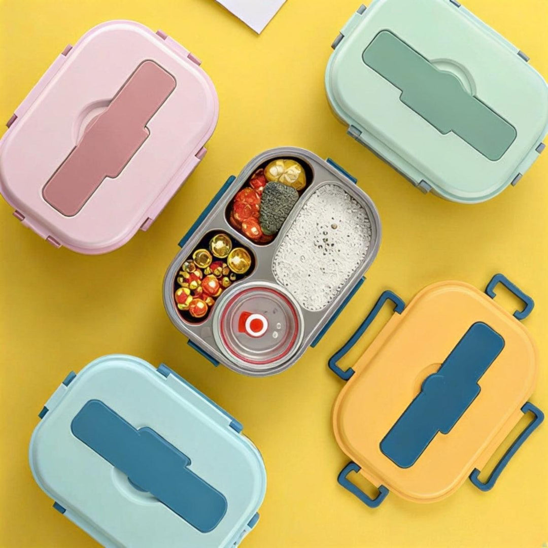 Insulated Lunch Box Food Container With Trays And Utensils