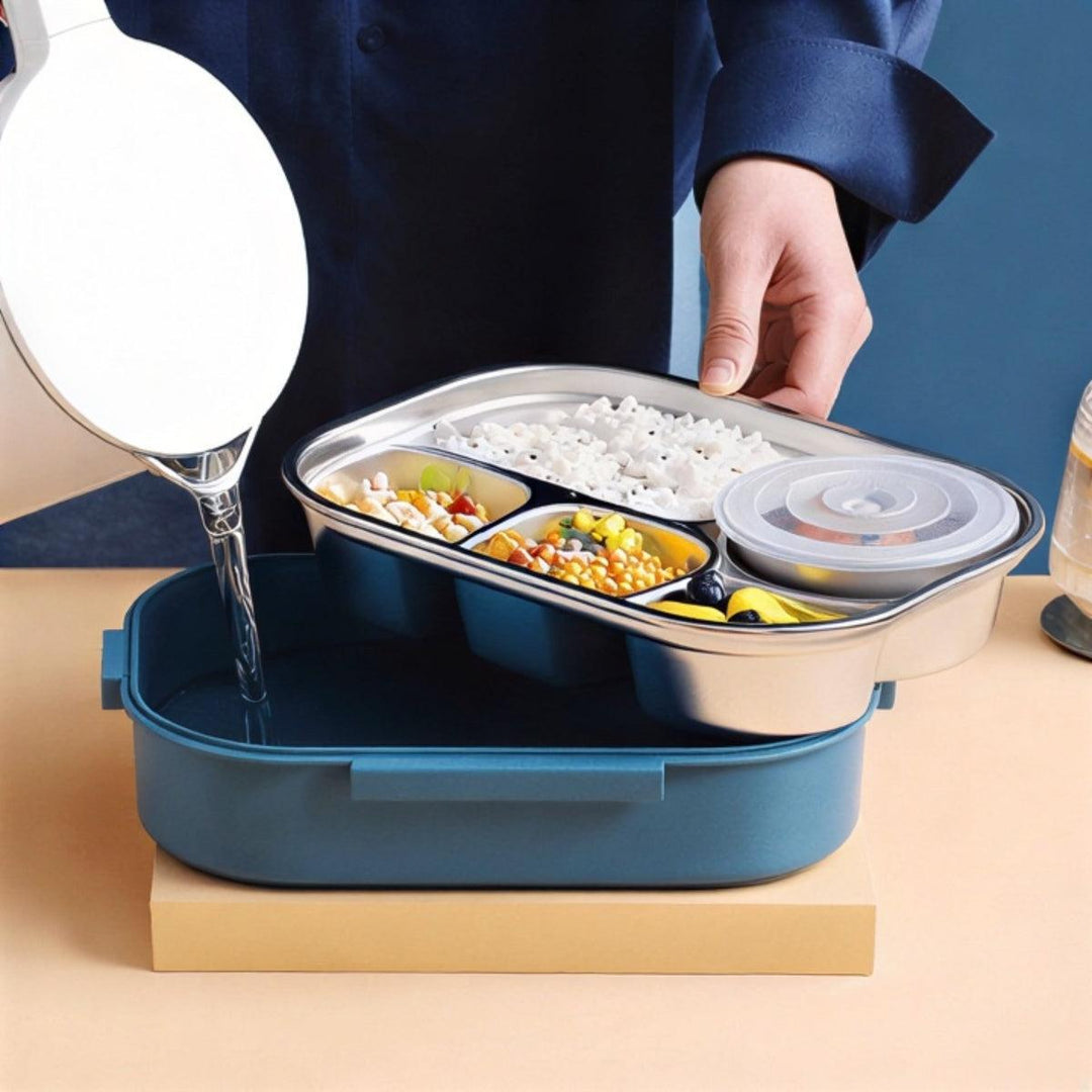Insulated Lunch Box Food Container With Trays And Utensils